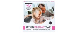 Jeu traditionnel de Dominos train mexicain D12 dans valise en bois Dominos Engelhart Longeur:6 cm Largeur:25 cm Profondeur:23 cm