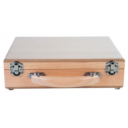 Jeu traditionnel de Dominos train mexicain D12 dans valise en bois Dominos Engelhart Longeur:6 cm Largeur:25 cm Profondeur:23 cm