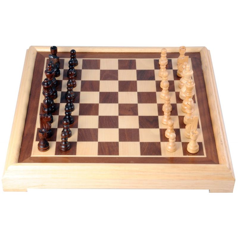 Engelhart Magnifique coffret de jeux d'échecs de luxe en bois 30 cm 150203-2 