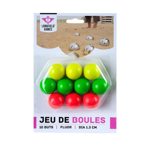 10 Cochonnets colorés en bois Pétanque Engelhart Age minimum ( en années ):6 ans Thèmes:sport Matière:Bois Types:habilités Nombr