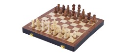 Magnifique coffret de jeux d'échecs de luxe en bois  30 cm Echecs/Dames Engelhart Longeur:5,5 cm Largeur:30 cm Profondeur:30 cm 