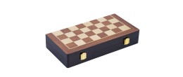 Magnifique coffret de jeux d'échecs de luxe en bois  30 cm Echecs/Dames Engelhart Longeur:5,5 cm Largeur:30 cm Profondeur:30 cm 