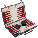Backgammon rouge noir et blanc 36 cm