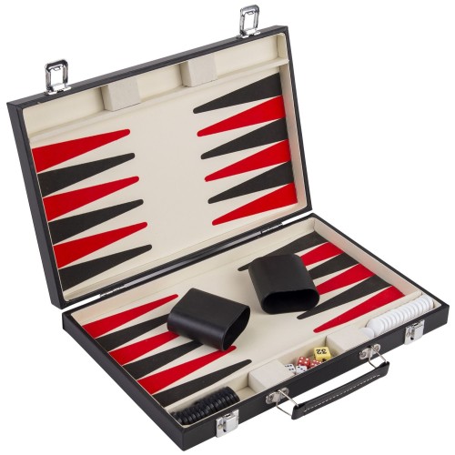 Backgammon rouge noir et blanc 36 cm Backgammon Engelhart Longeur:46,8 cm Largeur:36,2 cm Age minimum ( en années ):6 ans Matièr