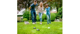 Jeu de boules triplettes de luxe dans un coffret en bois Pétanque Engelhart