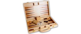 Jeu de Backgammon en bois marqueté Backgammon Engelhart Largeur:38 cm Styles:Classique Age minimum ( en années ):6 ans Matière:B