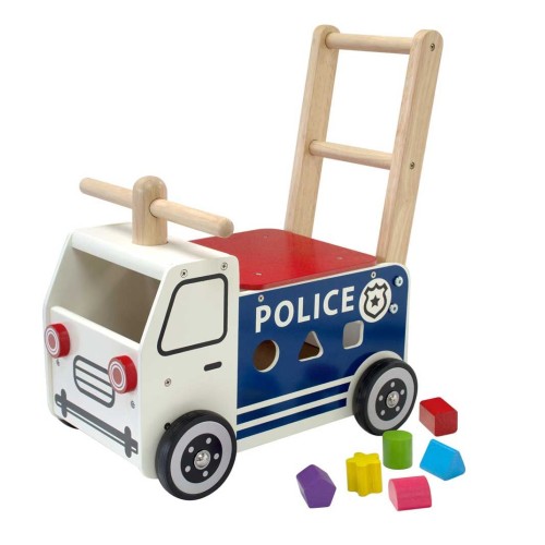 Porteur évolutif Le camion de police Porteurs en bois I M TOY Age minimum ( en années ):1 an Thèmes:Véhicules Types:Pousseurs/Po