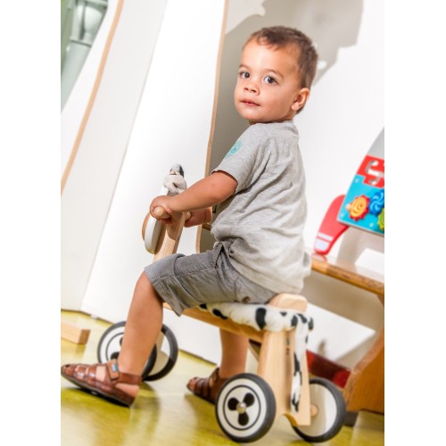 Vélo 4 roues en bois Clara la vache