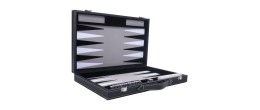 Jeu de Backgammon de luxe 38 cm, gris Backgammon Engelhart Largeur:38 cm Age minimum ( en années ):6 ans Matière:simili cuir Typ