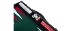 Jeu de Backgammon de luxe 38 cm, vert Backgammon Engelhart Longeur:48 cm Largeur:38 cm Age minimum ( en années ):6 ans Matière:s