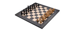 Jeu d'échecs de luxe marqueté en bois 40 cm noir/ naturel Echecs/Dames Engelhart Longeur:40 cm Largeur:40 cm Styles:De luxe Age 