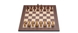 Jeu d'échecs de luxe marqueté en bois 40 cm marron / naturel