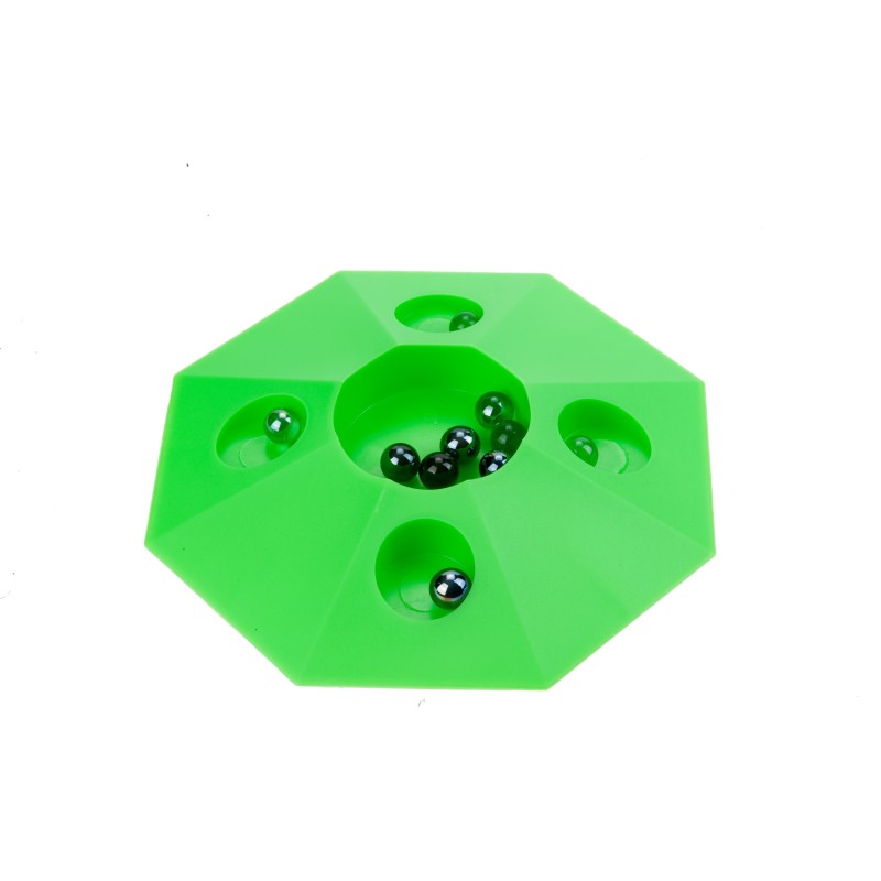 Knikkerpot Vert jeu de billes avec 6 billes -22 cm