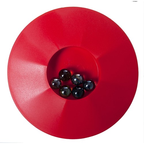 Knikkerpot  17 cm Rouge Jeu de Billes avec 6 Billes Jeux de billes Engelhart Age minimum ( en années ):6 ans Thèmes:Découverte M