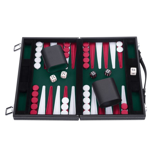 Engelhart - Backgammon de voyage 11 pouces:  28 cm Backgammon Engelhart Longeur:36 cm Largeur:28 cm Styles:Voyage Age minimum ( 