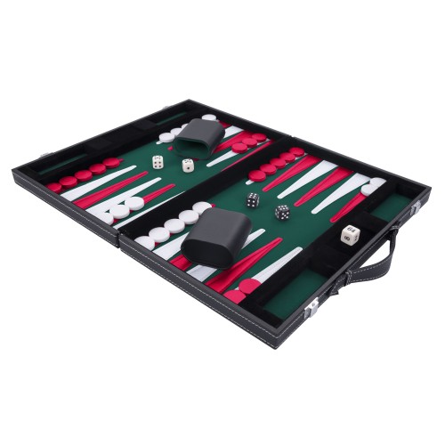 Backgammon 15 pouces - 38 cm vert
