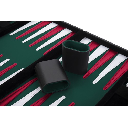 Backgammon 15 pouces - 38 cm vert Backgammon Engelhart Longeur:48 cm Largeur:38 cm Age minimum ( en années ):6 ans Matière:simil