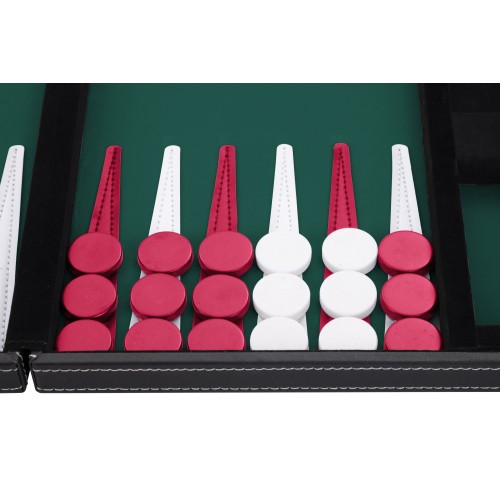 Backgammon 15 pouces - 38 cm vert Backgammon Engelhart Longeur:48 cm Largeur:38 cm Age minimum ( en années ):6 ans Matière:simil