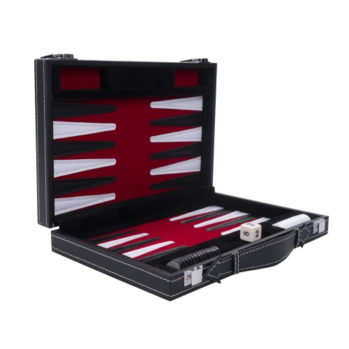 Backgammon de voyage 11 pouce - 28 cm rouge Backgammon Engelhart Largeur:28 cm Age minimum ( en années ):6 ans Matière:simili cu