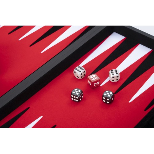 Backgammon Rouge Haute qualité 45,5 cm Nacré