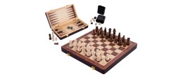 Coffret de jeux de luxe en bois Echecs / Backgammon 30 cm Echecs/Dames Engelhart Longeur:30 cm Largeur:30 cm Styles:jeu 2 en 1 A