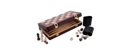 Coffret de jeux de luxe en bois Echecs / Backgammon 30 cm Echecs/Dames Engelhart Longeur:30 cm Largeur:30 cm Styles:jeu 2 en 1 A