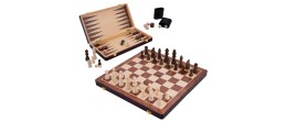 Coffret de jeux de luxe en bois Echecs / Backgammon 38,5 cm Backgammon Engelhart Largeur:38,5 cm Styles:Réversible Age minimum (