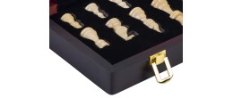 Coffret d'échecs de Luxe en Bois 24,5 cm Echecs/Dames Engelhart Longeur:24,5 cm Largeur:24,5 cm Styles:classique Age minimum ( e