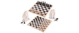 Jeu d'Échecs et de Dames en Bois - 40 cm Echecs/Dames Engelhart Longeur:40 cm Largeur:40 cm Styles:Réversible Age minimum ( en a