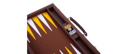 Backgammon 15"  marron de qualité 38 cm, accessoires nacrés Backgammon Engelhart Styles:De luxe nacré Age minimum ( en années ):