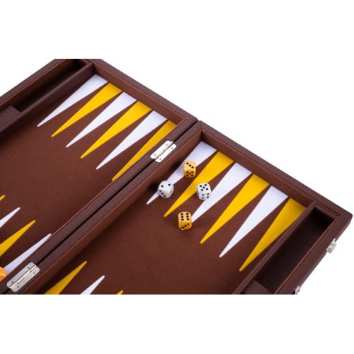 Backgammon 15"  marron de qualité 38 cm, accessoires nacrés Backgammon Engelhart Styles:De luxe nacré Age minimum ( en années ):