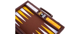 Backgammon 15"  marron de qualité 38 cm, accessoires nacrés Backgammon Engelhart Styles:De luxe nacré Age minimum ( en années ):