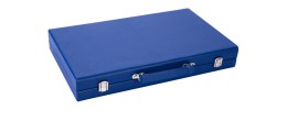 Backgammon 15"  bleu de qualité 38 cm, accessoires nacrés Backgammon Engelhart Largeur:38 cm Styles:De luxe Age minimum ( en ann