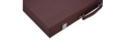 Backgammon 18" marron et jaune de qualité 45.5 cm, accessoires nacrés Backgammon Engelhart Largeur:45,5 cm Age minimum ( en anné