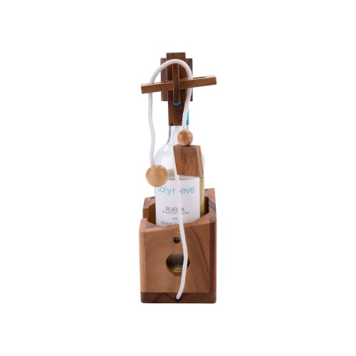 Libérez la bouteille casse tête en bois Casse-têtes en bois Engelhart Longeur:11 cm Largeur:11 cm Profondeur:18 cm Poids:380 g A