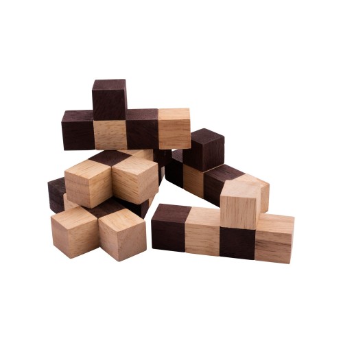 125 cubes casse-tête en bois