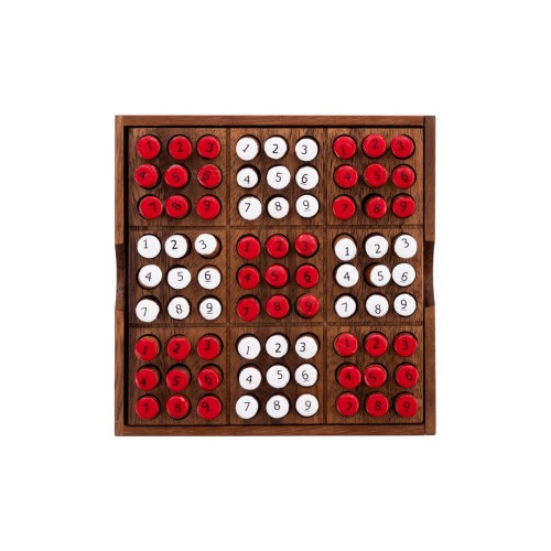 Sudoku en bois perpétuel Casse-têtes en bois Engelhart Longeur:14 cm Largeur:14 cm Profondeur:3 cm Poids:350 g Age minimum ( en 