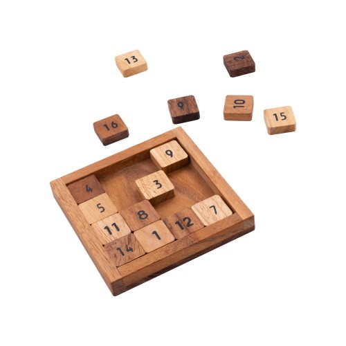 Taquin sudoku dans un coffret en bois Casse-têtes en bois Engelhart Longeur:12 cm Largeur:12 cm Profondeur:5 cm Poids:155 g Age 