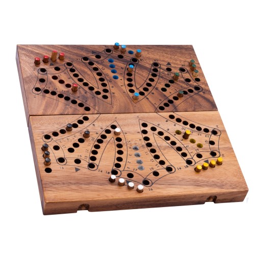 Jeu de Tock en bois Jeux de société en bois Engelhart Longeur:12,6 cm Largeur:25,80 cm Profondeur:4,5 cm Poids:650 g Age minimum