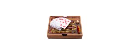 Jeu Cribbage en bois dans un coffret Jeux de société en bois Engelhart Longeur:22,20 cm Largeur:16,70 cm Profondeur:4,3 cm Poids