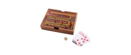 Jeu Cribbage en bois dans un coffret Jeux de société en bois Engelhart Longeur:22,20 cm Largeur:16,70 cm Profondeur:4,3 cm Poids