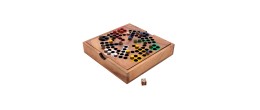 Jeu de Ludo en bois 6 joueurs Jeux de société en bois Engelhart Longeur:19,5 cm Largeur:19,5 cm Profondeur:3,5 cm Poids:700 g Ag