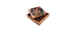 Jeu de Ludo en bois 6 joueurs Jeux de société en bois Engelhart Longeur:19,5 cm Largeur:19,5 cm Profondeur:3,5 cm Poids:700 g Ag