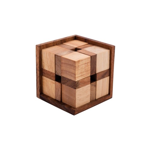 Casse tête Crazy Cube en bois Casse-têtes en bois Engelhart Longeur:7 cm Largeur:7 cm Profondeur:7 cm Poids:190 g Age minimum ( 