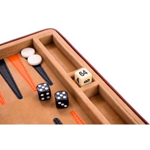 Backgammon de voyage 9 " beige orange et noir Backgammon Engelhart Age minimum ( en années ):6 ans Types:Stratégie Nombre de jou