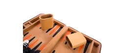 Backgammon de voyage 9 " beige orange et noir Backgammon Engelhart Age minimum ( en années ):6 ans Types:Stratégie Nombre de jou