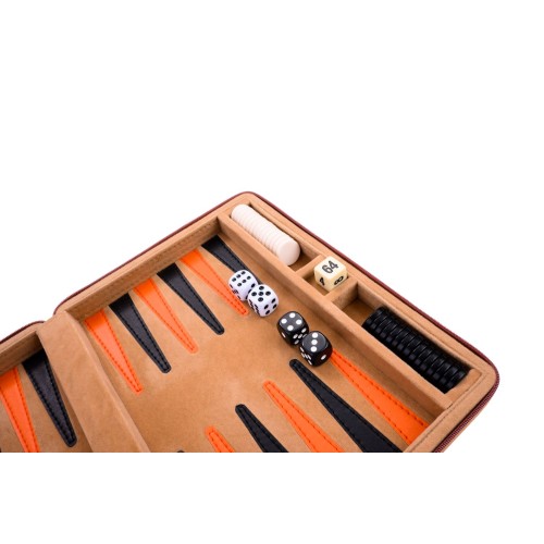 Backgammon de voyage 9 " beige orange et noir Backgammon Engelhart Age minimum ( en années ):6 ans Types:Stratégie Nombre de jou