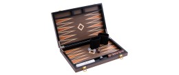 Backgammon de luxe 15" Plaqué en ronces de noyer Backgammon Engelhart Longeur:38 cm Largeur:24 cm Profondeur:5,6 cm Age minimum 