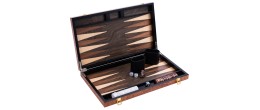 Backgammon de luxe 18" plaqué bois de rose Backgammon Engelhart Longeur:45,5 cm Largeur:26 cm Profondeur:5,6 cm Age minimum ( en