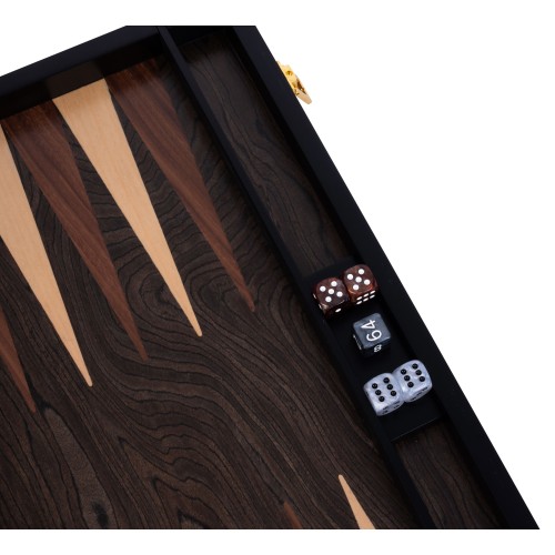 Backgammon de luxe 18" plaqué bois de rose Backgammon Engelhart Longeur:45,5 cm Largeur:26 cm Profondeur:5,6 cm Age minimum ( en